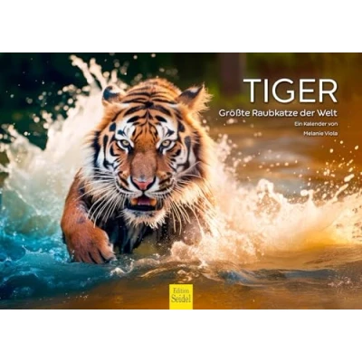 Obrázek Edition Seidel Prémiový kalendář Tiger 2025 formát DIN A3 Nástěnný Zvířecí největší dravá kočka Afrika štěně dravec divoká zvířata Melanie Viola