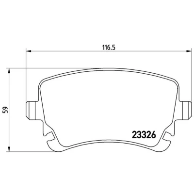 Obrázek Sada brzdových destiček, kotoučová brzda BREMBO P 85 076