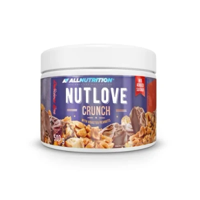 Obrázek ALLNUTRITION Spread Nutlove Crunch Chocolate pomazánka bez cukru krém mléčná čokoláda a pražené arašídy sladkosti na chléb 500 g