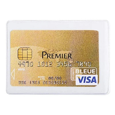 Obrázek Exacompta balení 5384E (s 10 ochrannými pouzdry, pro vaše dokumenty 6,5 x 9,5 cm, z hladkého PVC 150µ, ideální vizitky a kreditní karty), po kusech transparentní