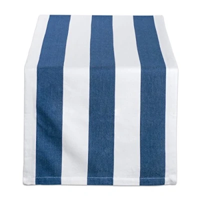 Obrázek DII Cabana Stripe Dobby Tabletop Collection, Baumwolle, Navy, 18x72 Table Runner