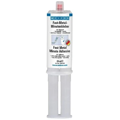 Obrázek WEICON Fast Metal minutové lepidlo 24 ml tekutý kov dvousložkové epoxidové na kov, dřevo, kámen a mnoho dalšího.
