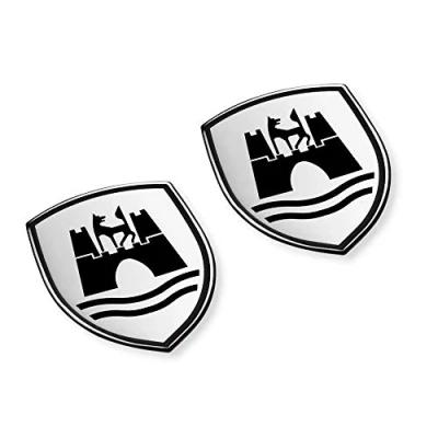 Obrázek Volkswagen 5C0064317ASXRW sada dekorativních fólií Wolfsburg znak satinovaný černý chromový lesk