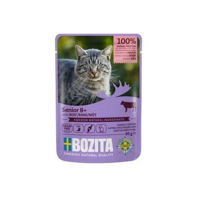 Obrázek Kapsička BOZITA Cat Senior 8+ hovězí v omáčce 85g