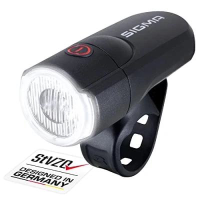 Obrázek SIGMA Sport Aura 30 LED světlo na jízdní kolo luxů přední schválené podle StVZO baterie Barva: Černá