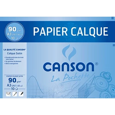 Obrázek Canson 200017151 sametový 10 Folio Průhledná papír satén kusů