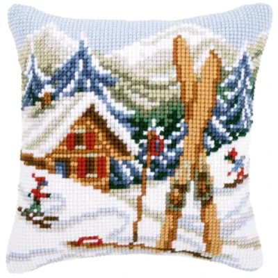 Obrázek Vervaco Polštářek pro vyšívání křížkovým stehem, předtištěný, Snow Fun, 40 x cm