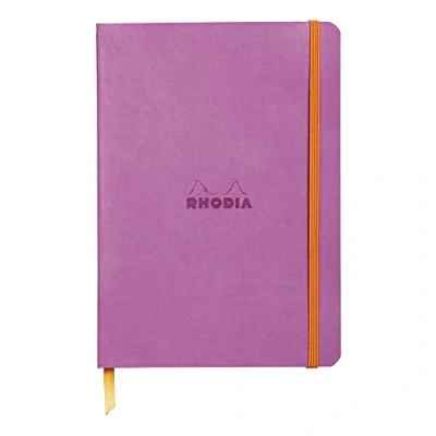 Obrázek Rhodia 117461C poznámkový sešit Rhodiarama s měkkou obálkou, dot grid, 80 listů, 90 g papír v barvě slonoviny, A5 148 x 210 mm, záložka, vnitřní kapsa, 1 kus, fialový