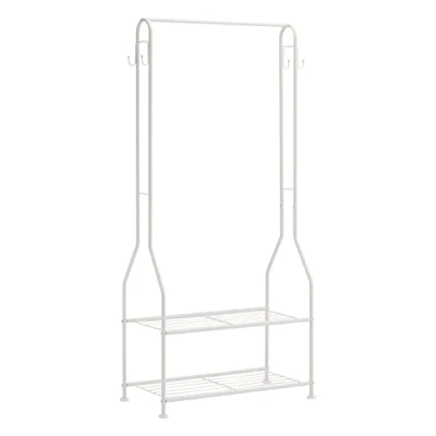 Obrázek Amazon Basics Šatní skříň se dvěma policemi, bílá, 75 x 36,5 150 cm (D Š V)