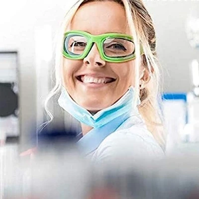 Obrázek InnovaGoods Schutzbrille für Zwiebelschneiden und Grillen, Augenschutz, Universalgröße, Ergonomisches Design, Acryl Polyurethan, Grün, Einheitsgröße, Polycarbonat