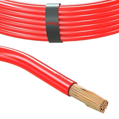 Obrázek AUPROTEC Vedení vozidla 16,0 mm² Délka 5 m Fly kabel baterie Napájecí zemní kabel, barva červená