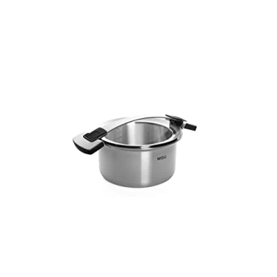 Obrázek Woll Hrnec na vaření Concept pro s poklicí indukční, Ø 20 cm, výška 11,5 3,5 l vhodný všechny typy sporáků, ušlechtilá ocel, do trouby 220 , stříbrný