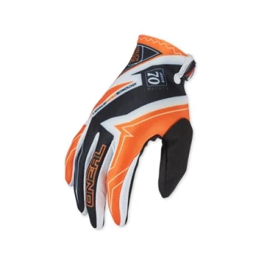 Obrázek O&#039;NEAL rukavice na kolo a motokrosové Vault Glove Racewear I MX MTB Motocross Enduro motorkářské pánské dámské velmi silné uchopení černá oranžová velikost M