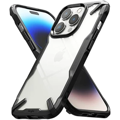 Obrázek Ringke Fusion X Case kompatibilní s iPhone 14 Pro Max, odolný TPU nárazník, pouzdro na mobil Max 6,7 palců (2022) černé