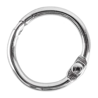 Obrázek Rayher Hobby 2520000 rozevírací kovové kroužky, 17 mm ø uvnitř, bez niklu, sáček SB. 12 kusů, stříbro