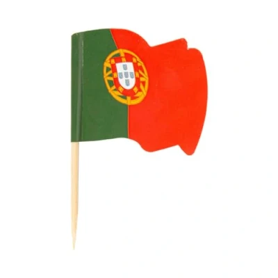 Obrázek Garcia de Pou 144 Einheit Flagge Picks Portugal in Box, Holz, sortiert, 4 x 2,5 6,5 cm