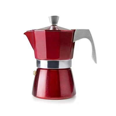 Obrázek IBILI Express Kaffeekocher Evva Red, 6 Tassen, 300 ml, Aluminiumdruckguss, für Induktionsherde geeignet