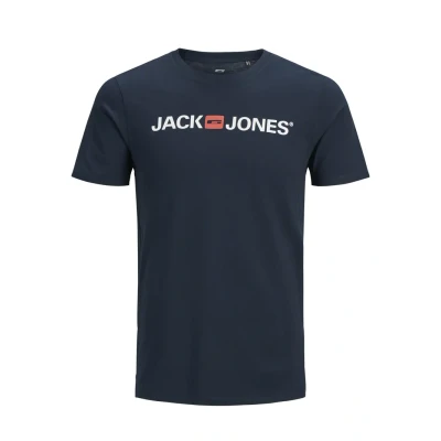 Obrázek Jack &amp; Jones Jjecorp LOGO CREW NECK Triko s potiskem, Muži, Velikost: Large, Dark blue denim