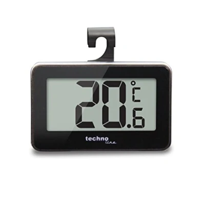 Obrázek Technoline Teploměr do ledničky WS 7012, černo stříbrný, 6,6 x 1,0 4,2 cm