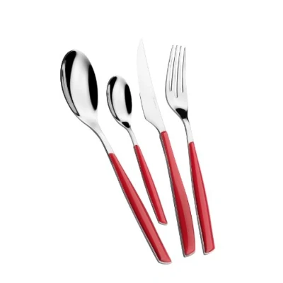 Obrázek Bugatti GL3U pro 021 F00/4 Glamour jídelní servis, SAN/ocel, 16 x 23 3 cm, červená, 4dílné