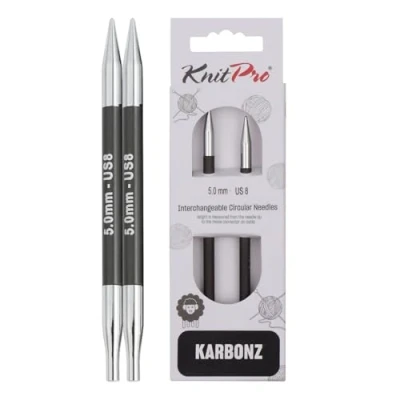 Obrázek KnitPro Karbonz (5,00 mm) speciální okruh vyměnitelné jehlové hroty 1 jednotka