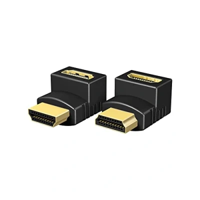 Obrázek Icy Box IB CB009 1 HDMI úhlový adaptér (sada 2 ks / zrcadlové vyrovnání), 1080p/2160p/3D/Ethernet, True HD/DTS HD, pozlacené konektory