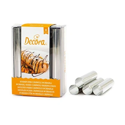 Obrázek DECORA, 0060210 Standardní tvar kannoli Ø 2 x 12 cm, z robustní a odolné oceli, profesionální design, 8 kusů.