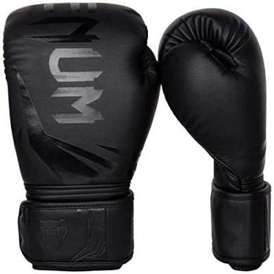 Obrázek Venum, Challenger 3.0 boxovací rukavice, unisex, pro dospělé, 12 ozů, černá/černá