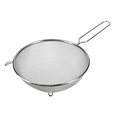 Obrázek KitchenCraft Großes feinmaschiges Metall Küchensieb, Edelstahl Rundsieb, 25cm, 1 Stück, Silber