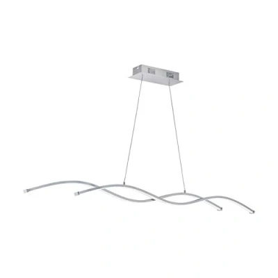 Obrázek EGLO LED závěsná lampa Lasana 2, 2 žárovky závěsné svítidlo, svítidlo z hliníku, oceli, plastu, barva: Chrom, bílá, L: 120 cm