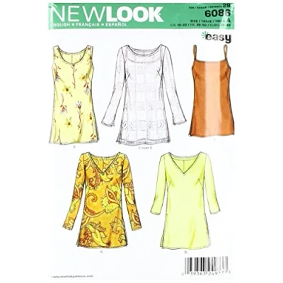 Obrázek New Look, strihova predloha, damske topy 6086
