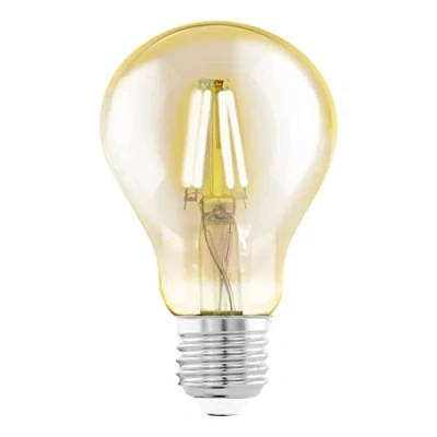 Obrázek EGLO LED E27 lampa, Amber vintage žárovka, žárovka pro retro osvětlení, 4 W (odpovídá 30 wattů), 320 lumenů, teplá bílá, 2200 Kelvinů, Edison A75, Ø 7,5 cm