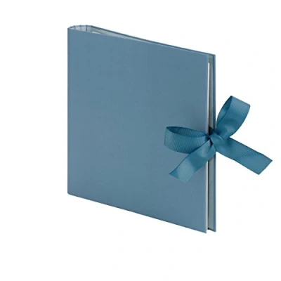 Obrázek Rössler 13161174006 Fotoringbuch se 2 kroužky, 260 x 220 35 mm, 50 stran, s mašlí, denim, 1 kus