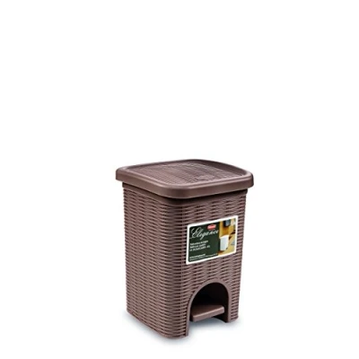 Obrázek Stefanplast 30101 odpadkový koš, v ratanovém vzhledu z plastu, 20,5 x 28 cm