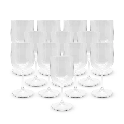 Obrázek DOJA Barcelona Průhledná polykarbonátová sklenice na víno 300 ml balení 12 ks 170,3 x 78 3 mm polykarbonátový plastový kelímek opakovaně použitelné hrnky z tvrdého