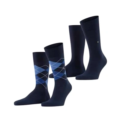 Obrázek Burlington Everyday Argyle Mix 2 ks ponožky neprůhledné bavlna, Modrá (námořnická 6121)