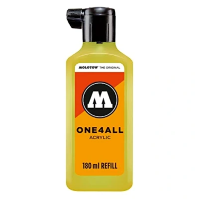 Obrázek Molotow ONE4ALL náhradní akryl, barva 220 neonově žlutá floureskující 180 ml, inkoust pro permanentní popisovače