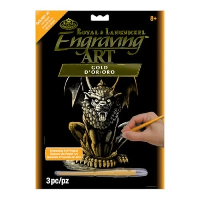 Obrázek ROYAL BRUSH Sada pro gravírování zlaté fólie, 20,3 x 25,4 cm, Lion Gargoyle, GOLDFL 27