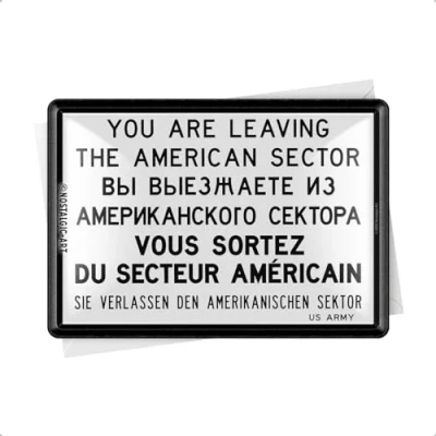 Obrázek Nostalgic Art Retro plechová pohlednice, You are leaving... suvenýr a nápad na dárek, mini cedule ve vintage designu, 10 x 14 cm