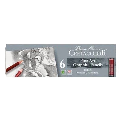 Obrázek Cretacolor CLEOS Fine Art Graphite nerozbitné grafitové tužky 6dílné