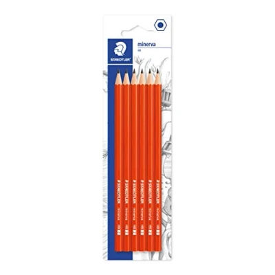 Obrázek STAEDTLER Tužka MINERVA, stupeň tvrdosti HB, blisterová karta se 6 tužkami, 13060BK6DA