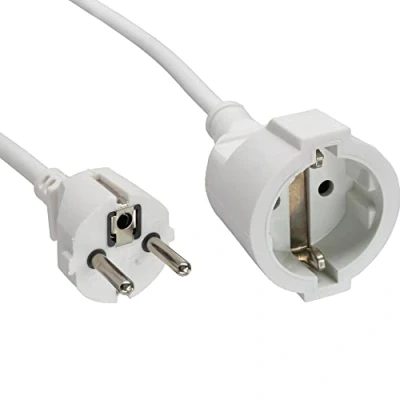 Obrázek InLine 16410W prodloužení proudu, ochranný kontakt zástrčka / zdířka, bílá, 10 m