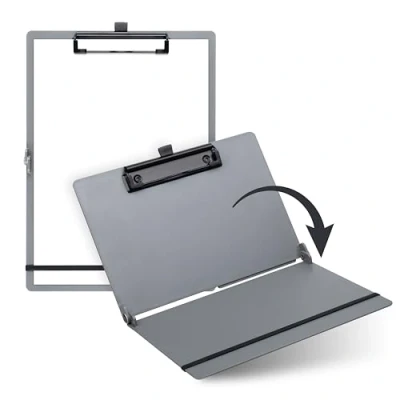 Obrázek SAX Skládací upínací prkno, klipboard, A4 ve formátu A5, formát na výšku a šířku, ideální pro cestování podnikání, 30 listů, vč. elastického uzavíracího pásku poutka pero, dlouhá