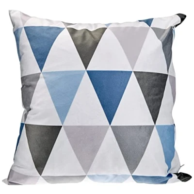 Obrázek Home Fashion Povlak na polštář digitální potisk, samet, modrý, 1 x 40 cm