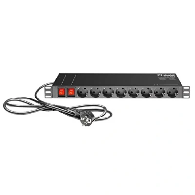 Obrázek Adam Hall Cables 874716 19&quot; rozdělovač proudu 1HE 16násobný se dvěma spínači