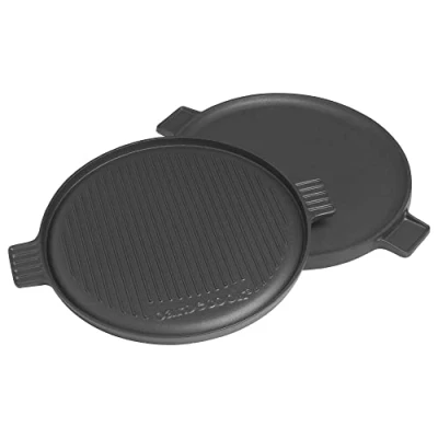 Obrázek barbecook Univerzální grilovací deska litina s plochou a žebrovanou stranou, kulatá, 36 cm