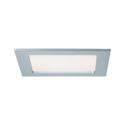 Obrázek Paulmann 92080 LED vestavný panel hranatý stropní svítidlo 12 W světlo 2700 K teplá bílá chrom matný IP44 ochrana proti stříkající vodě včetně světelného zdroje