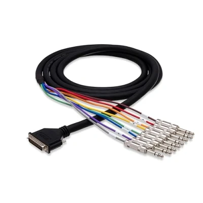 Obrázek Hosa DTP 802, Balanced Snake, DB25 to 1/4 in TRS, 2 m
