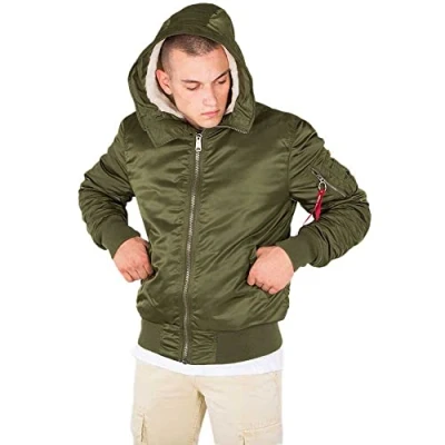Obrázek Alpha Industries MA1 Hooded Lehká bunda Dark green, Muži, Velikost: XXL, green