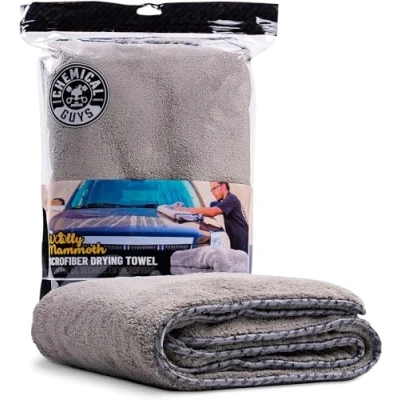 Obrázek Chemical Guys Woolly Mammoth hadřík na sušení z mikrovlákna 880 g/m² lešticí hedvábná stuha lemování